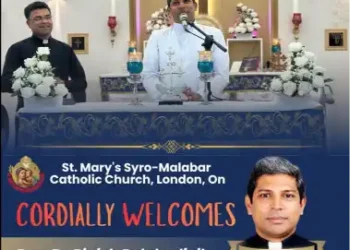 സെന്റ് മേരീസ് സിറോ മലബാർ ഇടവകയ്ക്ക് പുതിയ സഹവികാരി; റവ. ഫാ. ബിനീഷ് പാലക്കുടിയിലിന് ഊഷ്മള സ്വീകരണം